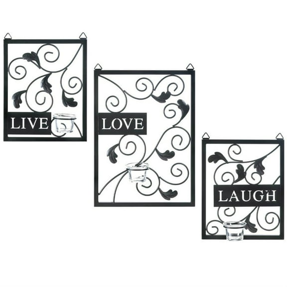 Zingz and Thingz Live Love Laugh Wall Decor (Set of 3)
