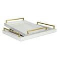 thumbnail image 1 of Home Decorative Lusan Silver Linen Patterned Vinyl Tray Set, 1 of 6