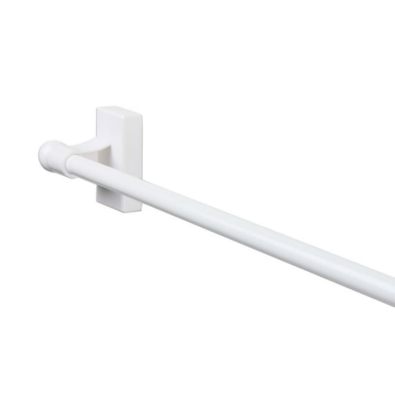 Home Decorative Magnetic Curtain Rod 17-30 inch - White