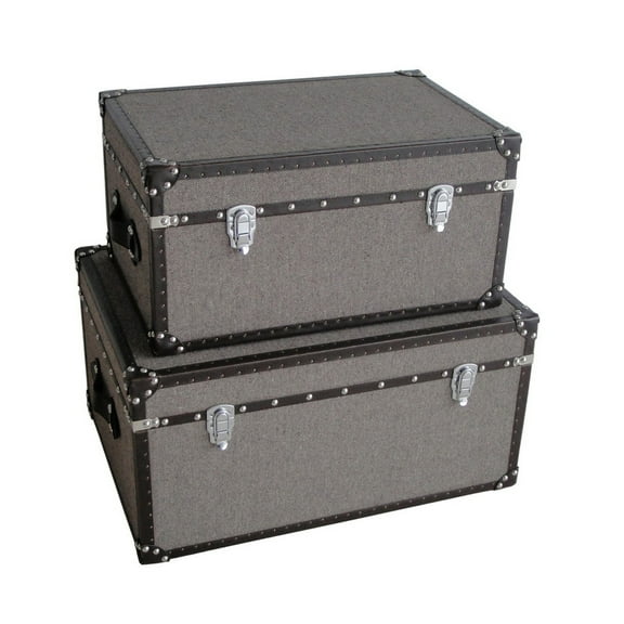 Home Decorative Mandalay Rectangle Tweed Storage Trunks