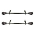 thumbnail image 1 of Home Decorative Margot 1" Diameter Side Curtain Rod 12-20" Long (Set of 2) - Black, 1 of 2