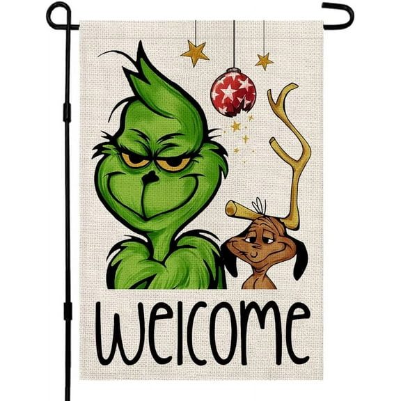 Home Decorative Merry Christmas Double Sided 12×18 Inch Outdoor Garden Flag Rustic Winter Farmhouse Decor for Seasonal Holiday Yard DF003