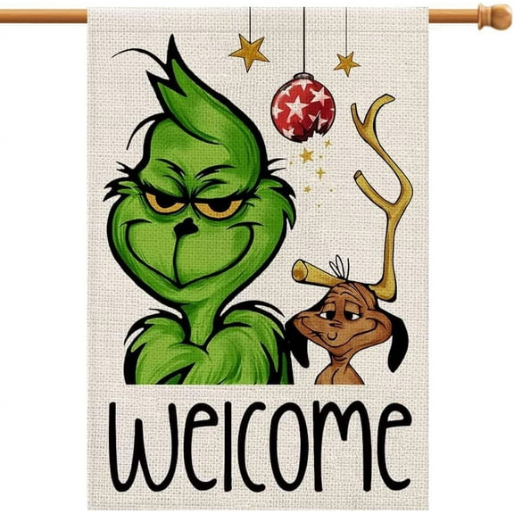 Home Decorative Merry Christmas Double Sided 28x40 Inch Outdoor House Flag Rustic Winter Farmhouse Decor for Seasonal Holiday Yard DF003-28