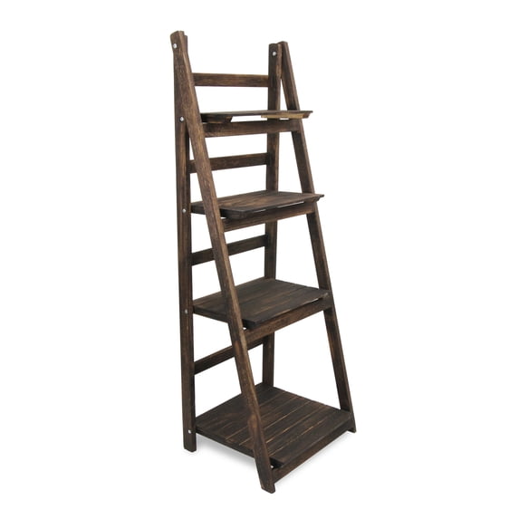 Home Decorative Modern 4 Tier Wood Shelf Stand Brown