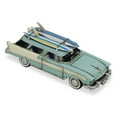 thumbnail image 1 of Home Decorative Modern Blue Stationwagon With Surf Board, 1 of 5