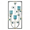 thumbnail image 1 of Home Decorative Peacock Rectangular Wall Sconce - Three Candles, 1 of 3