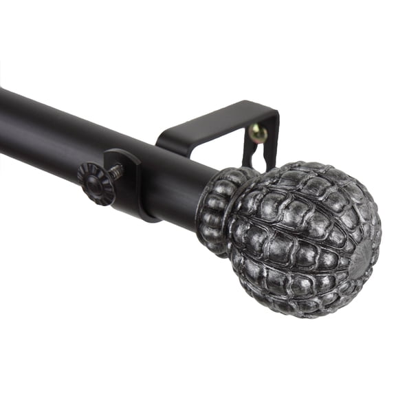 Home Decorative Pod Curtain Rod 28-48 inch - Black