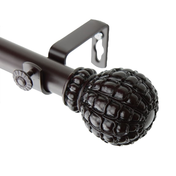 Home Decorative Pod Curtain Rod 48-84 inch - Mahogany