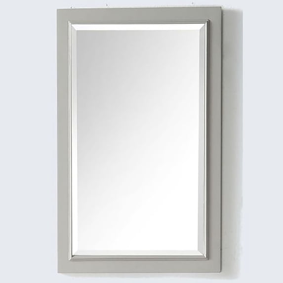 Home Decorative Rectangular Solid Wood 20" X 30" Mirror - Warm Grey