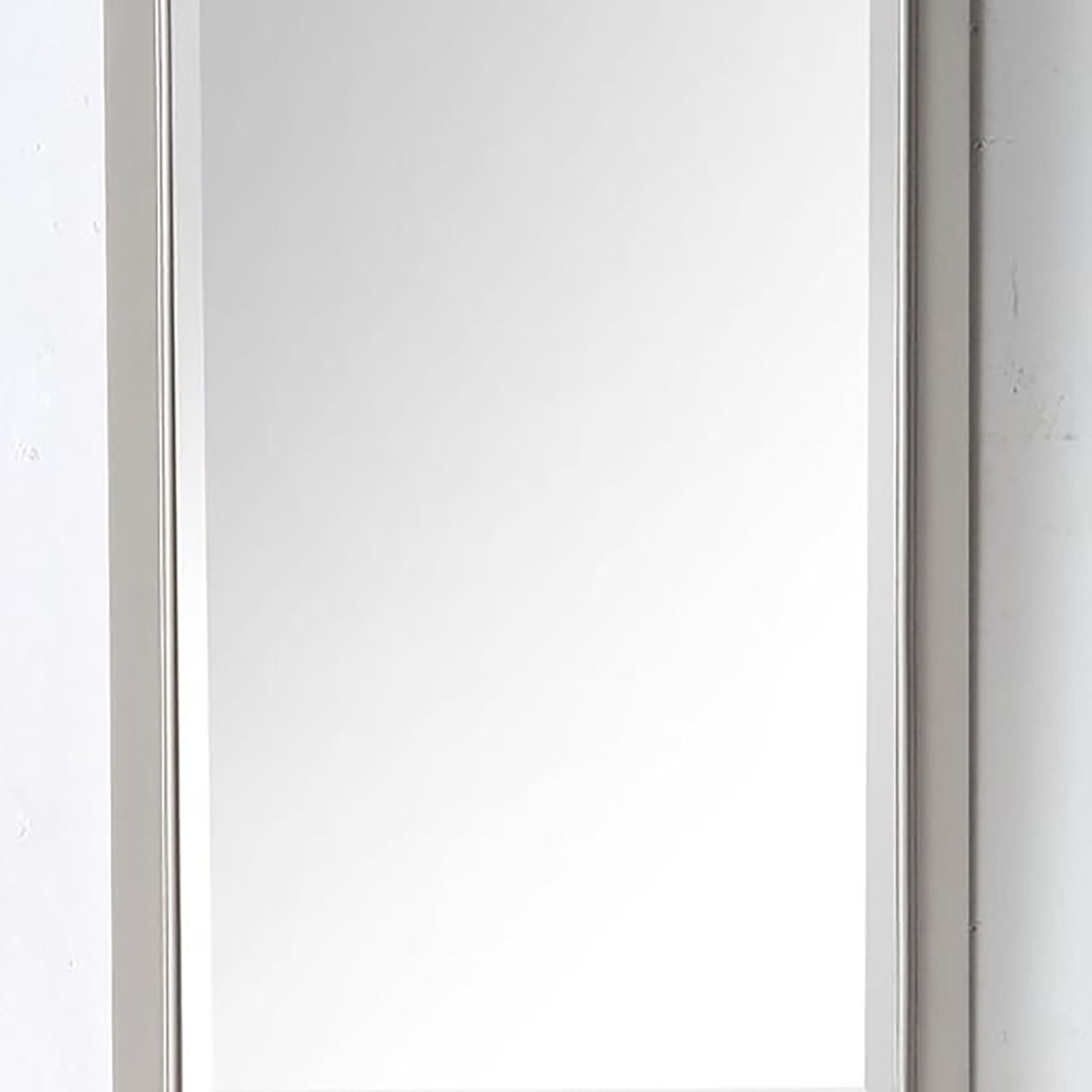 Home Decorative Rectangular Solid Wood 24" X 36" Mirror Warm Grey