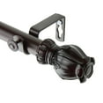 thumbnail image 1 of Home Decorative Regent Curtain Rod 66-120 inch - Mahogany, 1 of 2