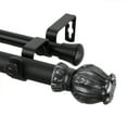 thumbnail image 1 of Home Decorative Regent Double Curtain Rod 28-48 inch - Black, 1 of 2
