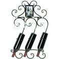 thumbnail image 1 of Scrolled Iron Wall-Mounted Wine Rack with Frame, 1 of 3