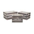 thumbnail image 1 of Home Decorative Set Of 3 Wood Crate - Farm Fresh - Brown, 1 of 6