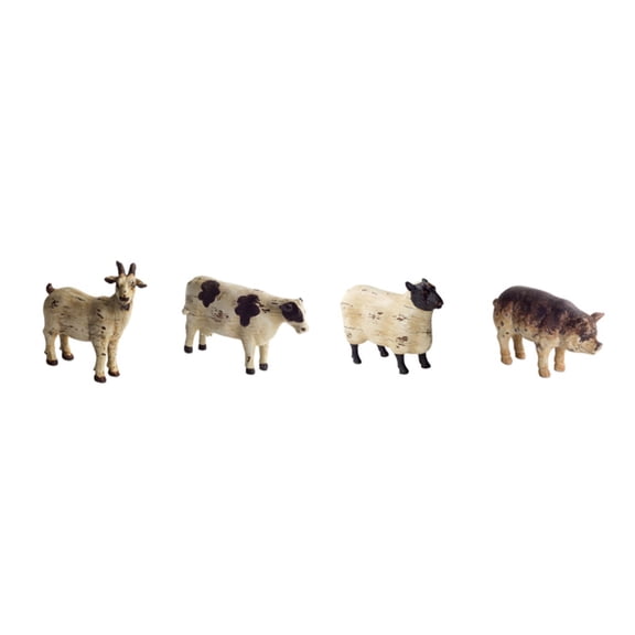 Home Decorative Sheep, Pig, Cow, Goat (Set Of 8)