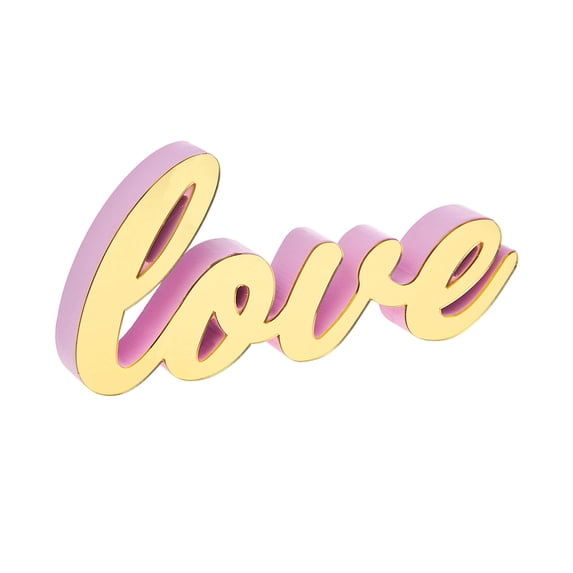 Home Decorative Sign Standing Cutout Word Dcor Plaque Silver