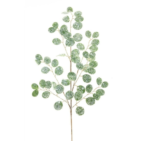 Home Decorative Silver Dollar Spray 32"H (Set Of 12) Foam, Plastic