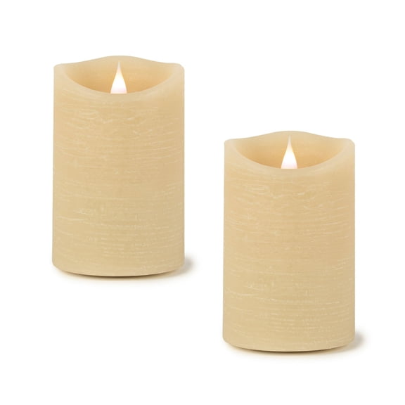 Melrose Set of 2 LED Lighted Flameless Candles with Remote 5"