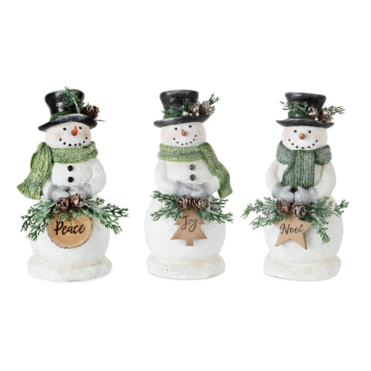 Home Decorative Snowman (Set of 3) 8.25"H Resin