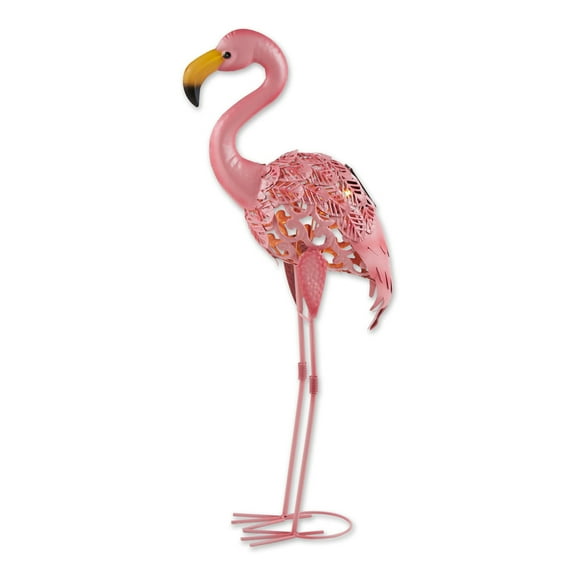 Home Decorative Solar Lighted Flamingo Yard Art - Standing