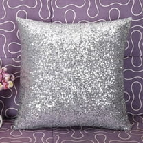 Home Decorative Solid Glitter Sequins Square Throw Pillow Covers Cushion Case for Wedding Party,18"x18"(45cmx45cm)