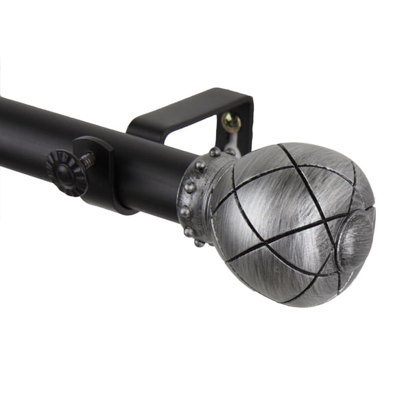 Home Decorative Supreme Curtain Rod 28-48 inch - Black