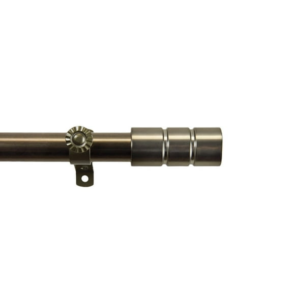 Home Decorative Theo Curtain Rod 66-120" - Antique Brass