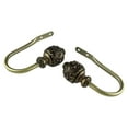 thumbnail image 1 of Home Decorative Tilly Finial Curtain Holdback Hook Pair Antique Gold, 1 of 3