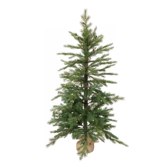 Home Decorative Tree in Burlap 4'H PVC - Green, Brown