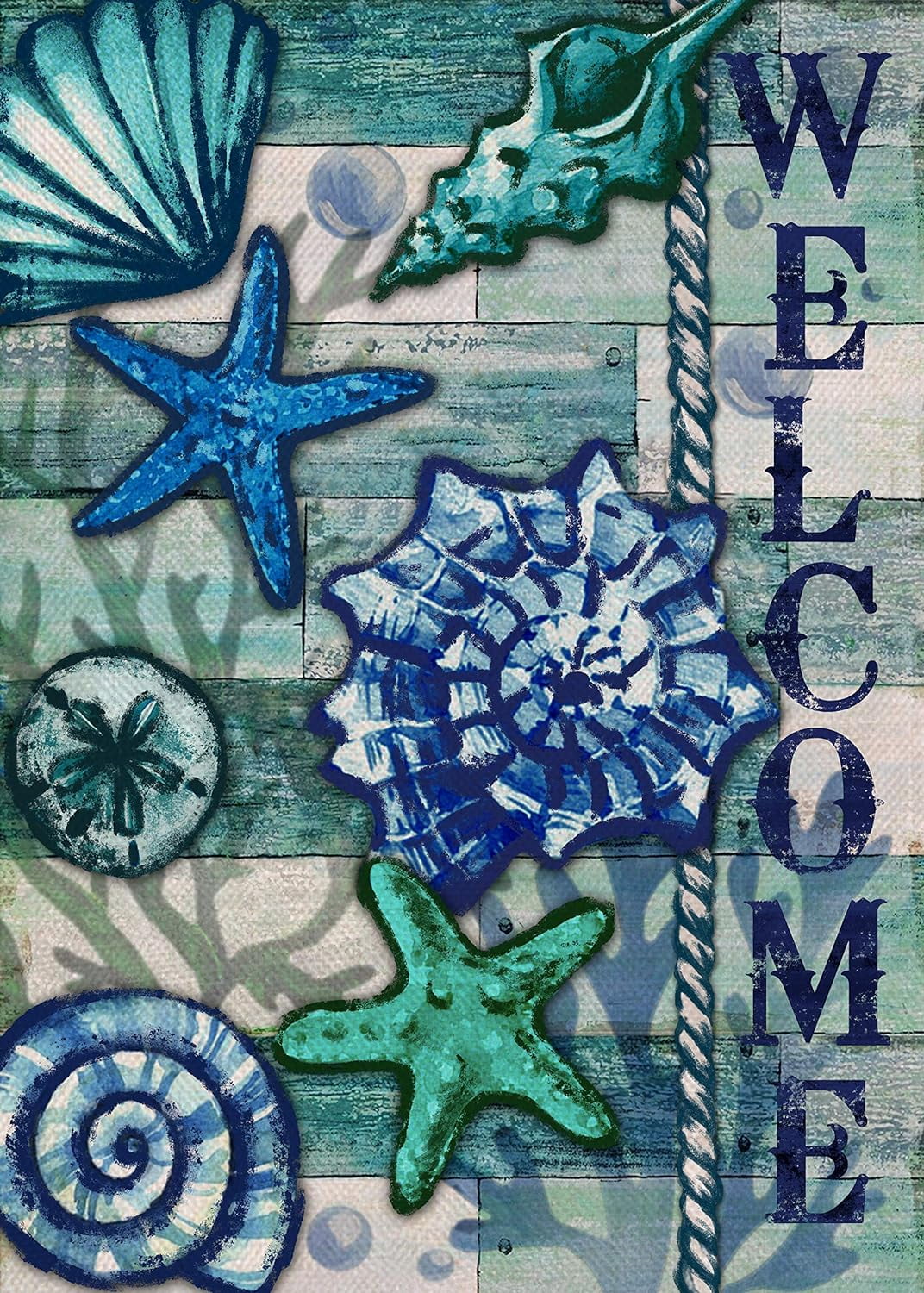 Home Decorative Welcome Summer Coastal Garden Flag, Nautical House Yard ...