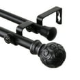 thumbnail image 1 of Home Decorative Window Accessories Bonbon Double Curtain Rod 28-48 inch Black, 1 of 2