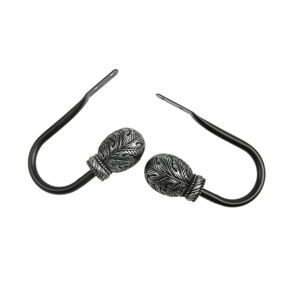 Home Decorative Window Accessories Forest Holdback Pair Black