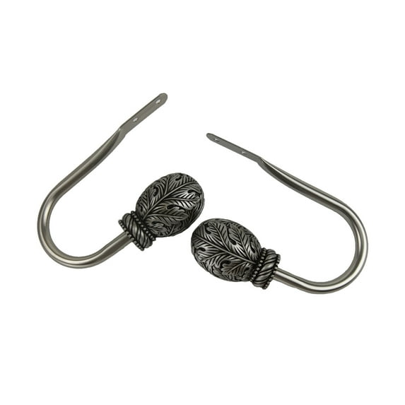 Home Decorative Window Accessories Forest Holdback Pair Satin Nickel