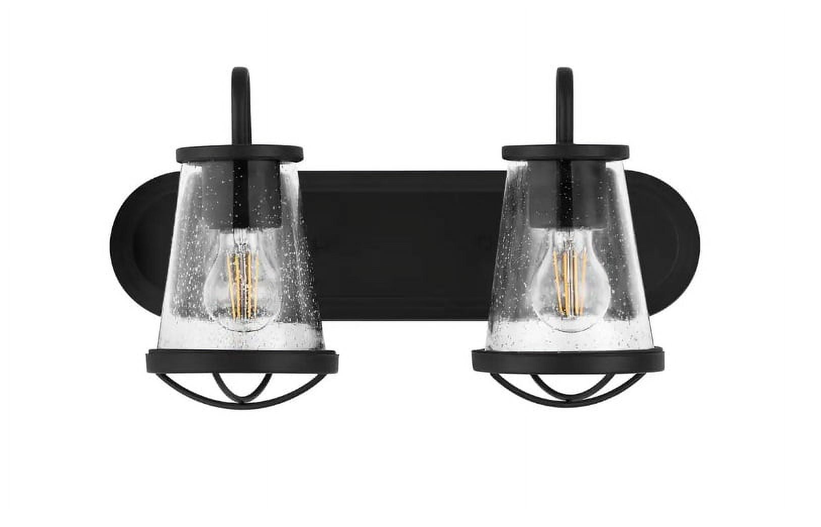 Home Decorator 18" Matte Black Industrial Bathroom Vanity