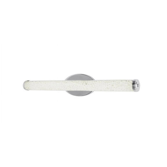 Home Decorators Collection Sibley 24 in. 1-Light Chrome LED Dimmable Bathroom Vanity Light Bar with Clear Glass and Clear Crystals, Bulb Included