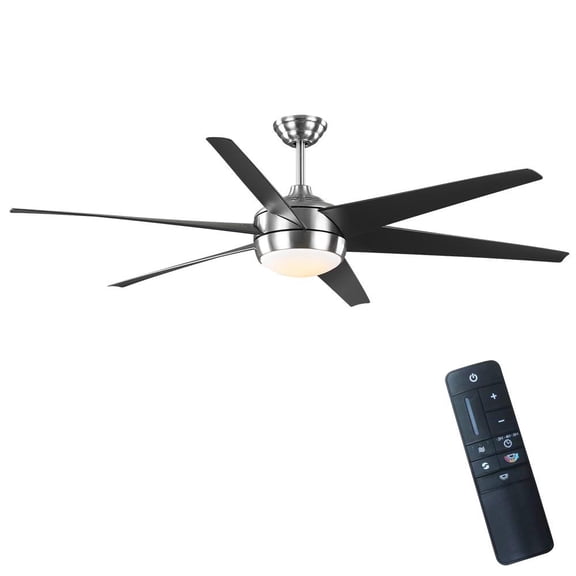 Home Decorator Windward 68" LED Brushed Nickel Ceiling Fan w/Remote