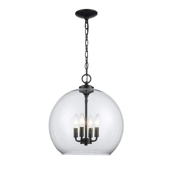 Open Box Home Decorators 4-Light Matte Black Pendant Light