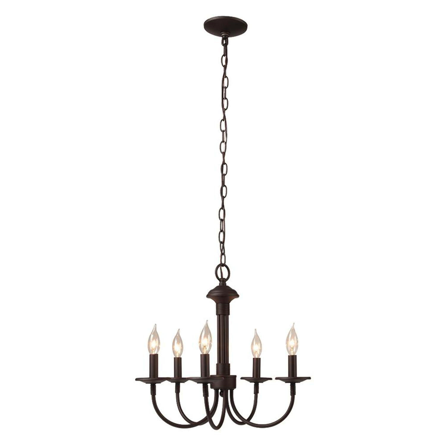 Oil Rubbed Bronze 5-Light Candle Chandelier