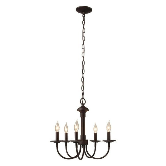 Home Decorators 5-Light Rustic Oil Rubbed Bronze Electric Farmhouse Candle Chandelier