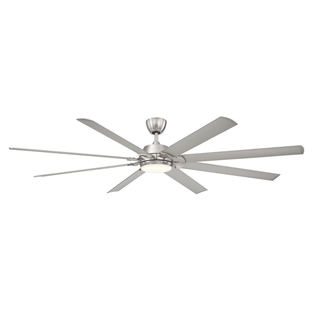 84'' Brushed Nickel LED Ceiling Fan with Remote Control