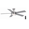 thumbnail image 1 of Home Decorators Baxtan 56"LED Indoor Brushed Nickel Ceiling Fan w/Light & Remote, 1 of 2