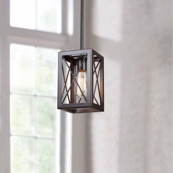 Open Box Home Decorators Collection 1-Light Royal Bronze Mini-Pendant (Store Return)