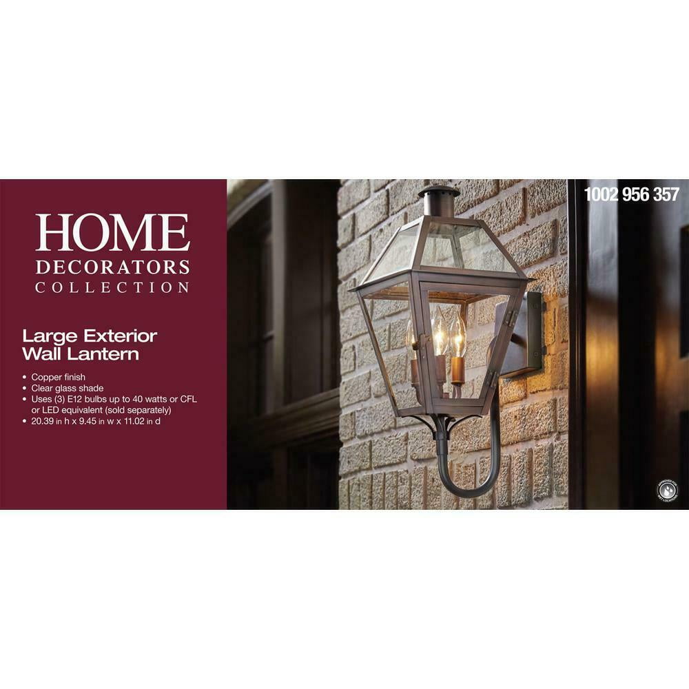 Home Decorators Collection 3 Light Outdoor Sconce Wall Lantern