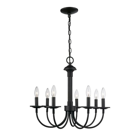 7-Light Oil Rubbed Bronze Candle Chandelier Light Fixture