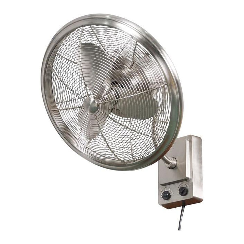 Home Decorators Collection Bentley II 18 in. Oscillating Brushed Nickel Wall Fan