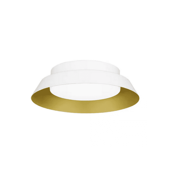 Home Decorators Collection Delaney 13 in. White LED Flush Mount