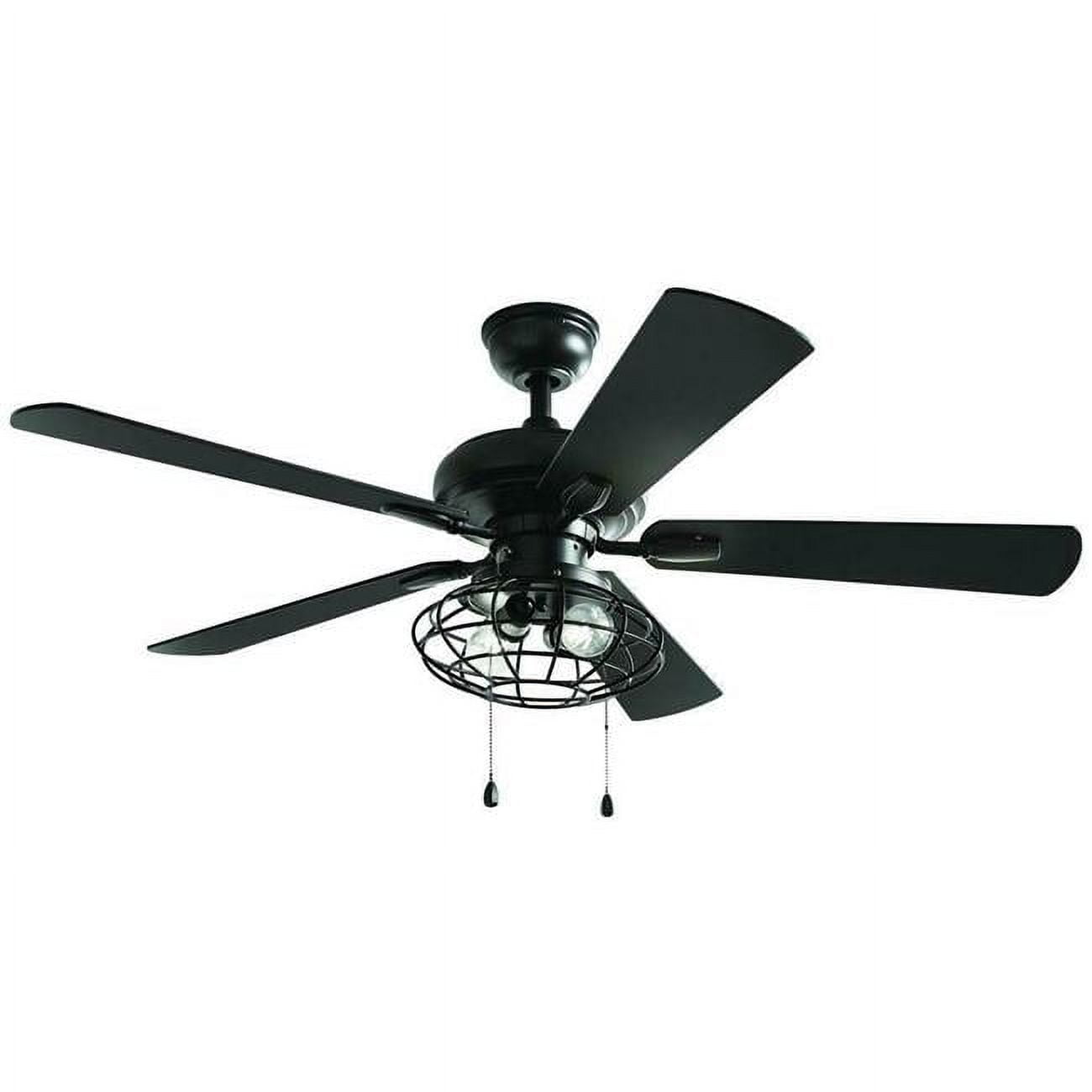 Home Decorators Collection Ellard 52” Matte Black Indoor Ceiling Fan ...