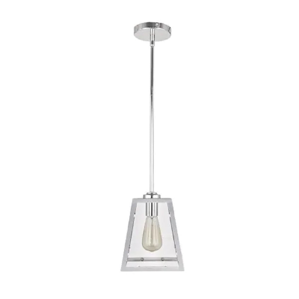 Knightley 1-Light Chrome and Clear Glass Mini Pendant