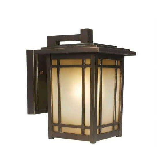 Home Decorators Collection Port Oxford 1-Light Oil Rubbed Chestnut Outdoor Wall Mount Lantern