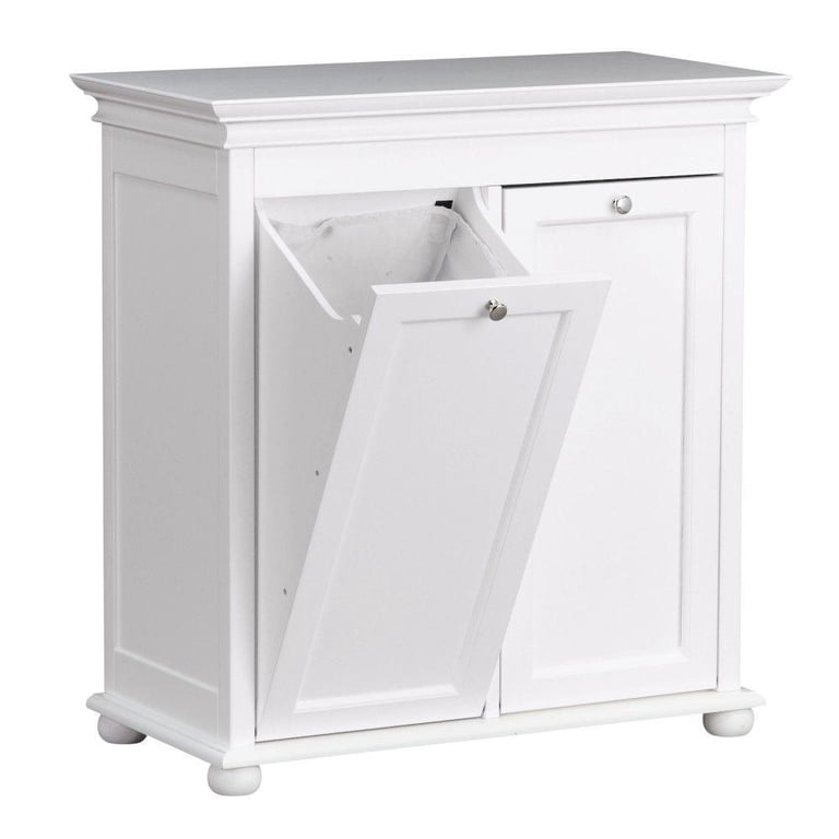 Home Decorators Collection Traditional 2-Bin Laundry Hamper, White